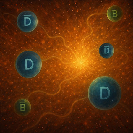 heavy particles in the hottest matter in the universe