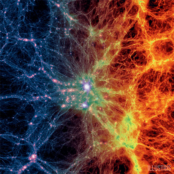 Simulation of the cosmic web
