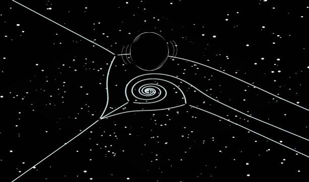 The image of Stokes curves and a black hole