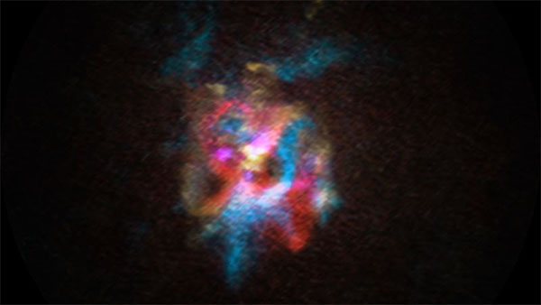 The vast bubble around red supergiant star DFK 52, imaged by Alma