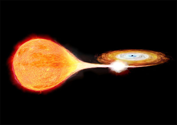 Conceptual illustration of a black hole X-ray binary