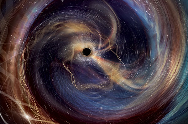 Artistic impression of a black hole