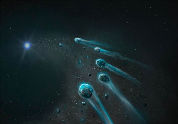 WD 1647+375 accreting icy planetary fragments from a pluto-like world