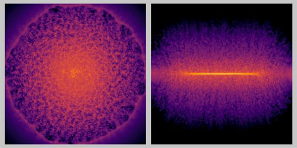 Simulated supernova gas expansion