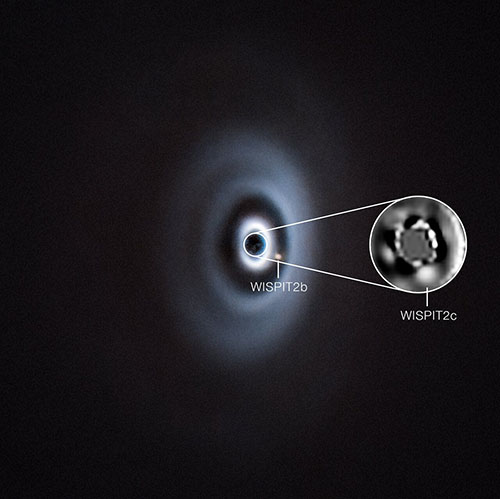 VLT images of two planets forming around the young star WISPIT 2