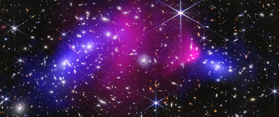 Image from James Webb Space Telescope of the Bullet Cluster inner region