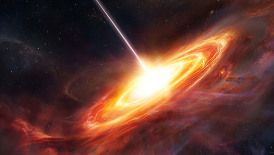 Artist's rendering of a quasar