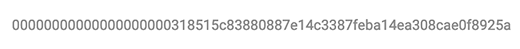 The 64-digit hexadecimal hash of the bitcoin genesis block