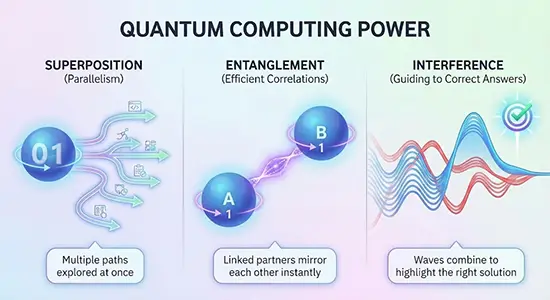 the 3 pillars of quantum computing