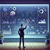 Data storytelling visualization with charts and narratives