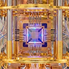 Quantum computing processor chip visualization