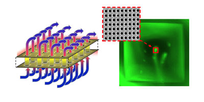 flow-through nanohole arrays