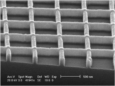 Nanoimprinting mold for metal electrode