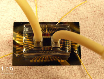 microfin on-chip cooling system