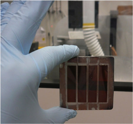 semi-transparent nanorods perovskite solar module