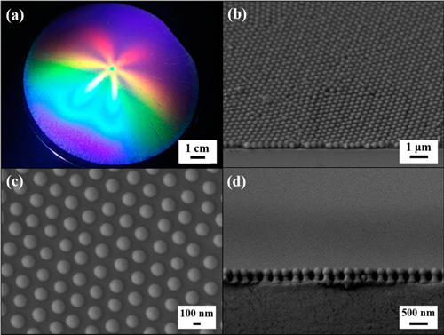 non-close-packed silica colloidal crystal on a silicon wafer fabricated by the spin-coating technology