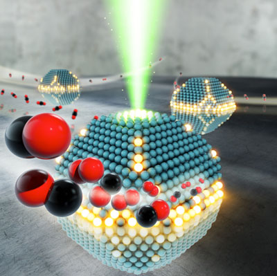 nanoparticles catalyzing oxidation of carbon monoxide
