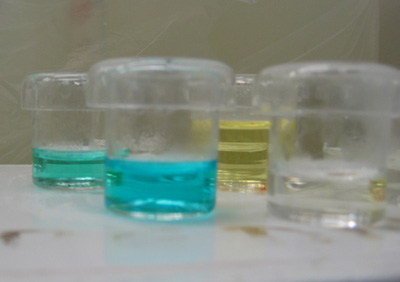 Solutions obtained by dissolving different CNTs in concentrated acid