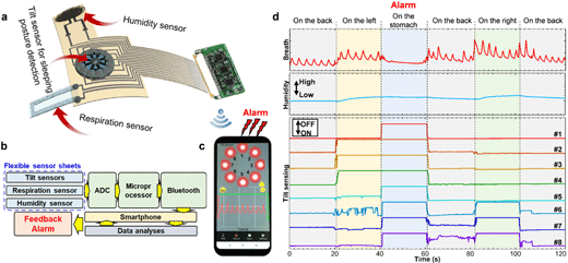 Conceptual illustration of the multimodal flexible sensor system for wireless vulnerable population monitoring