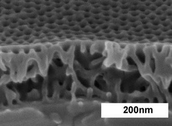 nanoporous film for nanofiltration