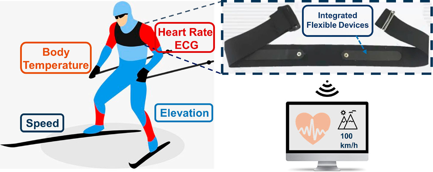 Schematic diagram of wearable biomonitoring device