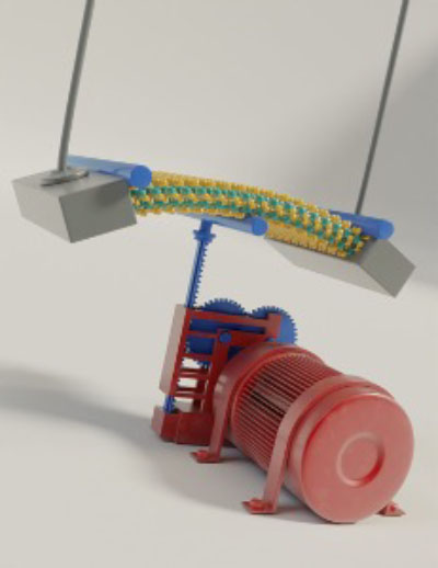 Artistic impression of the motorized bending setup to perform precise and accurate strain engineering experiments on 2D materials and 2D-based optoelectronic devices
