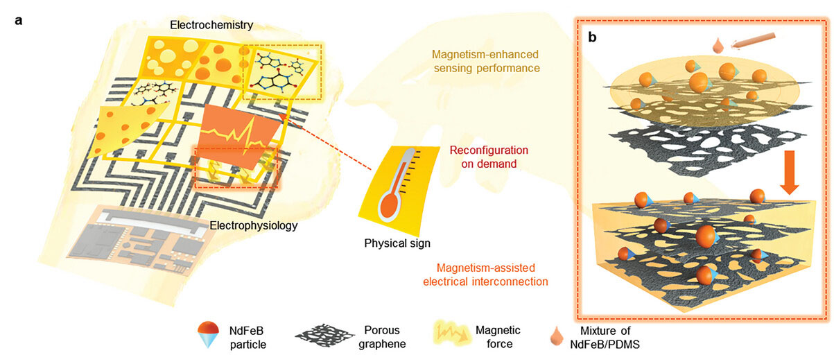 reconfigurable soft electronics in HMGN