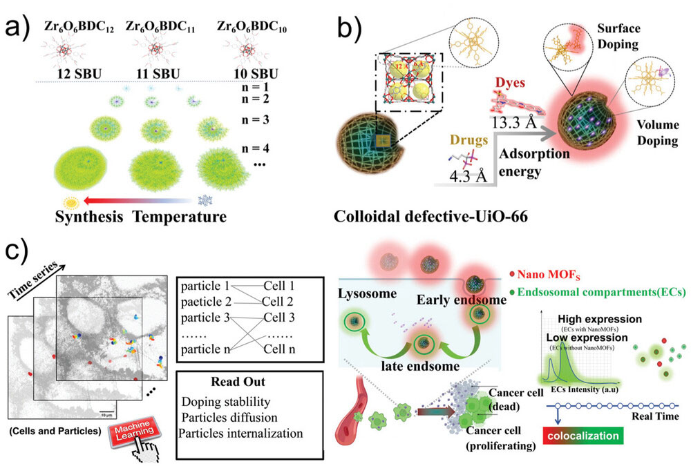 Representation of the methodology development of nanoMOFs as drug delivery vehicles