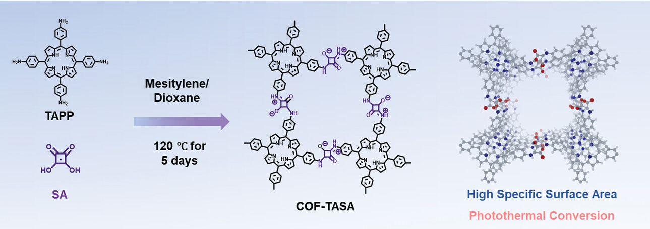 Schematic of the reaction system for COF-TASA