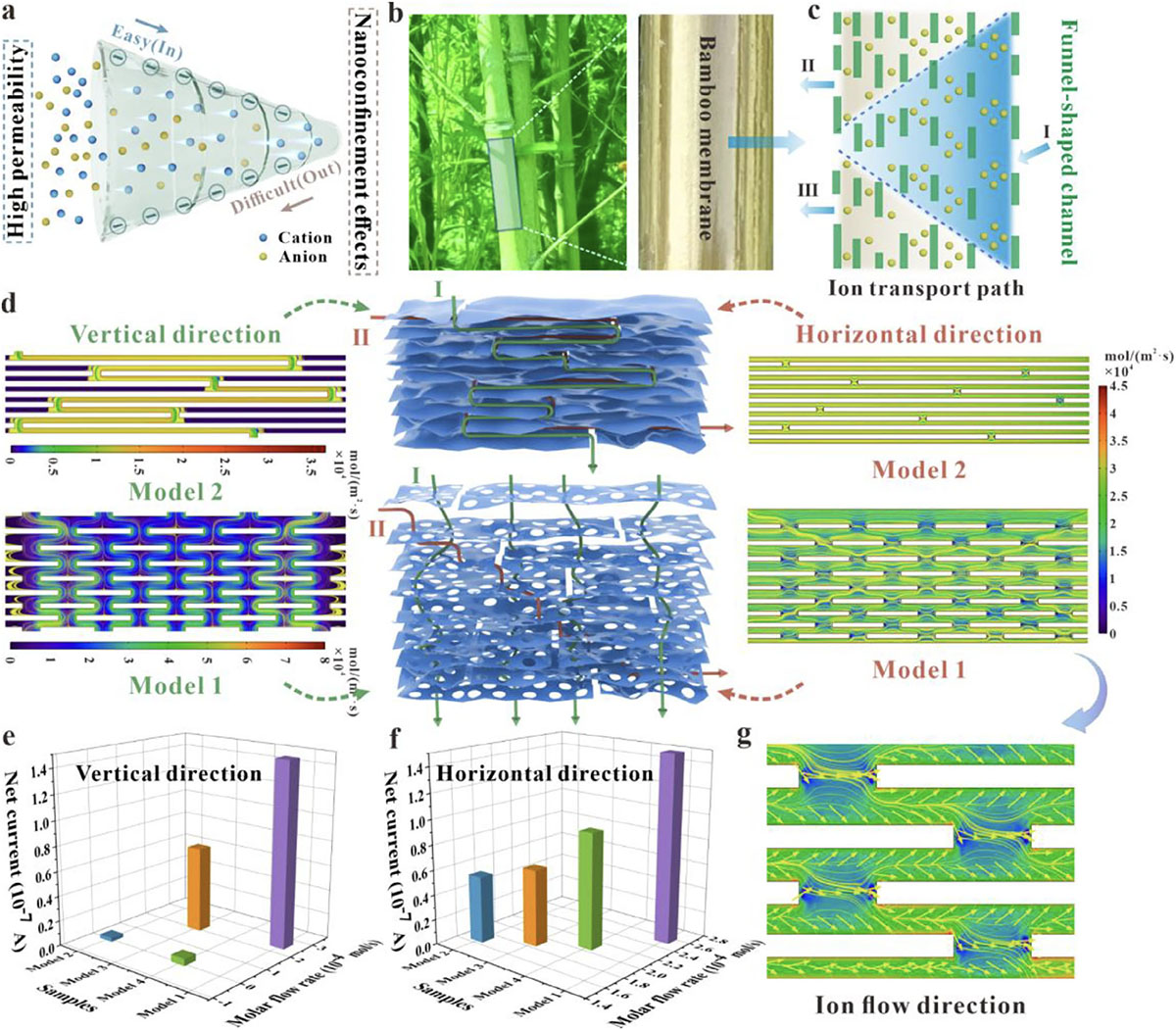 A comparison of ion transport in two electrode structures