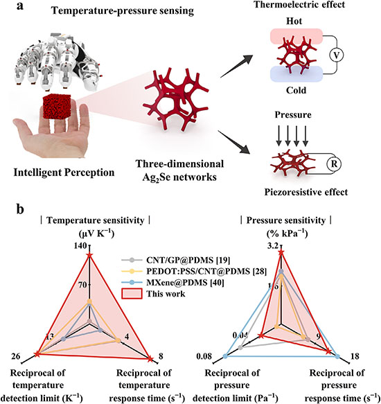 dual-mode sensing applications and mechanism of 3D Ag2Se network-based sensors