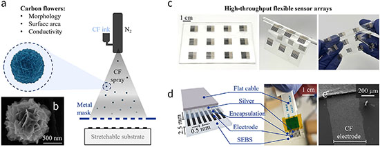 Carbon flower sensors: concept, design, properties