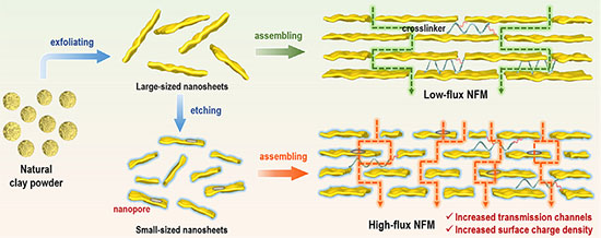 Design of high-flux nanofluidic membrane and the comparisons with pristine low-flux nanofluidic membrane 